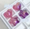 Tiras Coloridas Banhadas a UV Gel Mudam de Cor Estrela de Cinco Pontas Coração/Corrente de Celular DIY Chaveiro Contas Soltas Acessórios Atacado Material