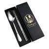 S Amazon transfronterizo 1010 cuchillo, tenedor y cuchara para comida occidental, cubertería de acero inoxidable brillante, cuchillo y tenedor para bistec doméstico, caja de color