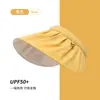 Chapéu visor preto de borracha estilo concha de verão para mulheres, adequado para rabos de cavalo, com aba larga para proteção solar, ideal para viagens à praia