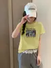 Loja Física Shisanxing de Guangzhou Fonte Camiseta de Algodão 220 Fios para Mulheres, Top de Manga Curta Direto da Fábrica, Fornecimento Exclusivo da Segunda Remessa de Verão
