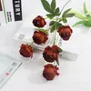 Flores artificiais no atacado: Peônias requintadas de 6 cabeças para cerimônia de casamento e arranjos florais para salão de casamento, peônias artificiais