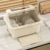 2024 Escurridor de Fregadero Tipo Cajón Doble Bandeja de Agua Volteo 90 grados Grado Alimenticio PP Escurridor de Gabinete para Platos