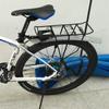 Estante trasero para bicicleta de montaña, totalmente sólido y reforzado, con asiento trasero tripulado, freno de disco, freno en V, contrapunto de acero