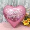 Globo de Película de Aluminio en Forma de Corazón de 18 pulgadas Feliz Cumpleaños Decoración de Escena para Fiesta de Primer Cumpleaños Infantil Globo de Amor