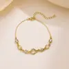 Pulseira Estrela Olho de Gato Cravejada com Diamantes Estilo Coreano para Meninas, Pulseira de Design de Nicho Moderna e Versátil, Joia de Luxo Leve e de Alta Qualidade