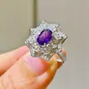 Anillo de Plata 925 con Amatista Natural