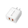 Cargador de teléfono móvil multipuerto 2USB, cabezal de carga 5V2A, estándar europeo, cabezal de carga estándar americano, adaptador de corriente de viaje