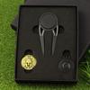 Amazon artículos de golf populares caja de regalo de tenedor de frutas traje tenedor de bola de metal/clip para gorra/marcador de bola