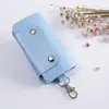 Fábrica Fuente Wholesale Spot Bolso para Llaves de PU Nuevo Color Puro Banco Promoción Corporativa Llavero Compra Logo Impreso