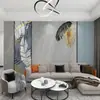 Papel Tapiz de Lujo Nórdico 3D Minimalista Moderno Pluma Fondo de TV Tela de Pared Mural para Sala de Estar Tela de Pared para Dormitorio
