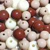 Nova moda brilhante cor sólida acrílico cor mista contas redondas DIY colar pulseira pingente contas soltas acessórios de jóias
