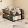 Estante de Archivos Metálico Organizador de Archivos para Escritorio de Oficina Estante para Documentos A4 Clasificación de Archivos Estantería Soporte para Libros Almacenamiento Multicapa