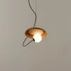Luminária pendente minimalista italiana de aço inoxidável para quarto, com cabeça prateada e holofote inteligente, compatível com o aplicativo Mi Home, livre de liga metálica