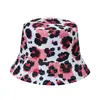 Sombrero de Sol de Verano para Mujer Sombrilla Sombrero Protector Solar Transfronterizo Amazon Tendencia Europea y Americana Degradado Leopardo Sombrero de Pescador Sombrero de Cubo Mujer