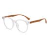 Gafas de 2023 con lentes coreanas anti luz azul y montura transparente, espejo plano, moda retro con personalidad, gafas de montura negra al por mayor