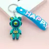 1051 # Chaveiro Urso Espacial Criativo com Espelho, Pingente Requintado para Bolsa e Mala, Brinde de Evento Promocional