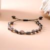 Pulseira europeia e americana transfronteiriça nova tecida à mão de pedra pulseira de cascalho irregular misto pulseira ajustável atacado