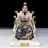 Estátuas de Jade Branco Han de Hu Santaiye e Hu Santai, Avô e Avó Píton Amarela, e as quatro grandes divindades familiares, para uso doméstico, incluindo também uma estátua de velha mulher preta