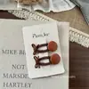 Corea del Sur Nuevo Otoño e Invierno Botón Amor Cuero Niños Niña Todo-partido Lazo Flequillo Pinza Lateral Accesorios para el Cabello de Niñas