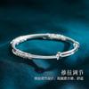 2026 Pulsera para Mujer, Pulsera Floral, Pulsera de Plata Lisa de Empuje y Tiro, Pulsera de Plata Glicinia, Joyería de Pulsera de Hilo, Estilo Nuevo
