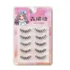 Maquiagem Tailandesa Cauda de Peixe Cruzada Densa Haste Ultra Fina Transparente Cílios Postiços Look Mestiço Faixa Completa Cílios Girassol Tipo Denso