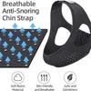Tira Respirável Triangular Anti-Ronco com Suporte de Queixo e Fixação por Compressão da Mandíbula, Previne Respiração Bucal e Ronco, Posicionamento Frontal