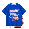 Camiseta de Manga Corta de Algodón Puro para Niños, Estilo Fiesta Eggman, Chico Castor, Moda de Verano para Niños Mayores, Top Holgado