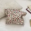 3395 Bolsa de Maquiagem de Veludo Floral Retrô, Bolsa Casual de Armazenamento e Organização, Necessaire Portátil, Bolsa de Maquiagem de Viagem