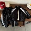 Conjunto de Jaqueta Esportiva para Meninos, Nova Roupa de Outono Estilosa Estilo Coreano para Crianças, Primavera e Outono 2025, Roupa Color-Block