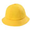 Sombrero Amarillo Transfronterizo para Niños con Logo Impreso, Gorro Tipo Bun Estilo Japonés, Sombrero de Cubo para Estudiantes de Jardín de Infancia y Primaria, Sombrero de Pescador con Protección Solar