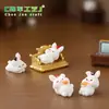 Mini Paisagem Pequenos Enfeites Animal Cartoon Fofo Palácio Celestial Coelho Fofo Jardinagem Musgo Mini Resina Decorações Acessórios