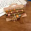 Accesorio de Vacaciones: Pulsera Multicolor de Cuentas de Cristal y Perlas de Arroz de Múltiples Capas, Joyería de Mano Bohemia Lujosa y de Alta Gama