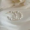 Pendientes de Perla de Lujo Ligero Estilo Francés para Mujer, Nuevo Modelo 2025, Diseño de Nicho de Alta Gama, Pendientes de Aro Adelgazantes
