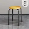 Banqueta de Luxo Leve Estilo Italiano, Pequena Banqueta Redonda para Uso Doméstico, Banqueta Tendência para Mesa de Jantar, Banco Empilhável Moderno Minimalista para Sala de Estar, Banqueta Baixa