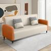 Sofá de cuero con diseño de gato, pequeño apartamento, sala de estar, doble simple, dos o tres personas, casa de alquiler nórdica, apartamento, tienda de ropa simple