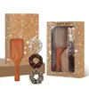 Conjunto de Presente Pente de Massagem com Almofada de Ar Personalizado, Pente de Presente para Mão, Pente com Topo de Caveira Fofo, Pente Oco Pente com Almofada de Ar