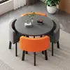 Juego simple de mesa y sillas de oficina para negociación, mesa creativa de recepción para tienda de té de leche, mesa redonda pequeña de recepción informal, mesa de comedor
