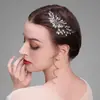 Adorno de Cabeça para Casamento de Noiva, Pente Lateral com Strass de Vidro Prateado, Acessório de Cabelo, Fabricante Transfronteiriço