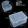 Caja Rectangular de Plástico, Caja de Empaque Transparente, Caja de Almacenamiento para Herramientas de Joyería, Caja Organizadora de Escritorio, Caja para Piezas de Ferretería