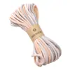 Pulseira de Corda Trançada Cor Gradiente de Fio de Algodão Acessórios com Contas DIY Feito à Mão Corda de Mão Corrente de Celular Decoração de Cordão