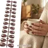 Adesivos de Nail Art de Comércio Exterior Mais Vendidos, Cor Nude Transparente, Cor Sólida, 24 Peças, Tamanhos Variados, Pontas de Nail Art Usáveis, Atacado