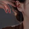 Pendientes de Aro para Oreja con Letra de Plata de Ley S925 para Mujer, Pendientes Sencillos y Elegantes, Pendientes de Lujo Ligero y de Alta Gama, Pendientes Coreanos 2026 para Mujer