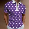 Transfronterizo 2023 Europa y Estados Unidos primavera y verano deseo Amazon nuevo polo para hombre con cremallera estampada para hombre