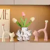 Precio al por Mayor Adornos de Gato Lindo Lujo Ligero Cerámica Decoración de Habitación de Dormitorio Decoración de Entrada de Sala de Estar Adornos Artesanías