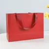 Bolsa Embutida Saco de Papel para Presente Universal Cor Pura Cartão Branco Estampagem a Quente Logo Roupa Chá Saco de Papel para Presente Embalagem