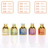Botella de aceite esencial con relieve dorado transfronteriza, botella cosmética dorada, botella roll-on de 6 ml, botella dispensadora de sérum