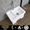 Lavabo con Balcón Lavabo de Lavandería Lavabo Integrado para Trapeador Lavabo para Trapeador Agua para Lavar Trapeador Lavabo para Trapeador Cerámico Tabla de Lavar Automática