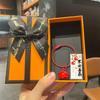 Placa acrílica estilo tinta criativa grande placa acrílica laranja chaveiro fivela bolsa pendurar ornamentos atacado