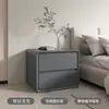 Mesita de noche pequeña multifuncional de madera maciza estilo crema para dormitorio, simple, moderna, creativa, minimalista, de alta gama, lujo ligero, con almacenamiento