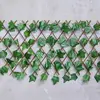 Simulação Cerca Cerca retrátil Flores Falsas Folhas Verdes Pátio ao ar livre Cerca Cerca Cerca Decorativo Folhas Sombra Plantas